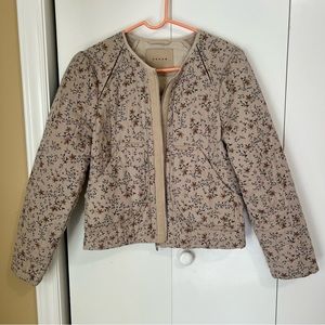 BLANK NYC Floral Light Pink Quilted Jacket Size Medium